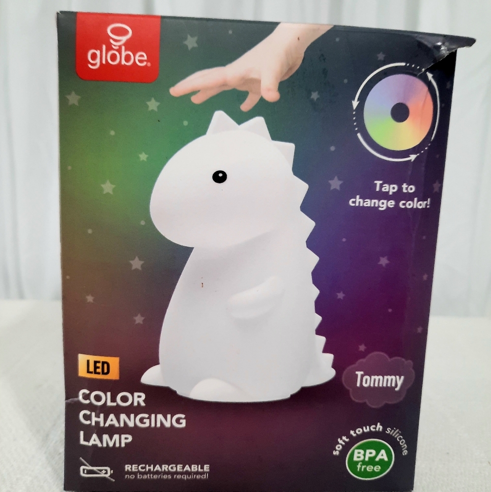 Kids Color Changing Lamp Tommy Dinosaur Silicone Led Rechargeable No Batteries
